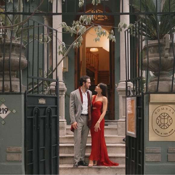 Maria Lucia Hohan Amelia Silk Red Dress - Picture 12 of 12